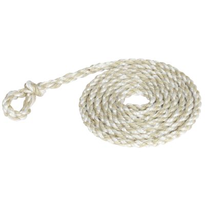Poly touw 2,40 m, kleine lus, wit