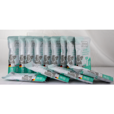 12x Quetschie "Kalkoen, rijst &amp; courgette" - 12x 125g goede kalkoen op gekookte rijst met gestoomde courgette