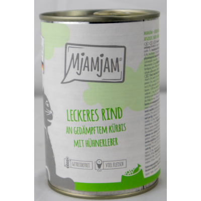 Kattenvoer "Beef &amp; Pumpkin" - 400g blikvoer heerlijk rundvlees met gestoomde pompoen