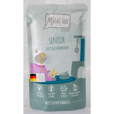 Quetschie "Senior" - 125g sappige kip voor oudere katten