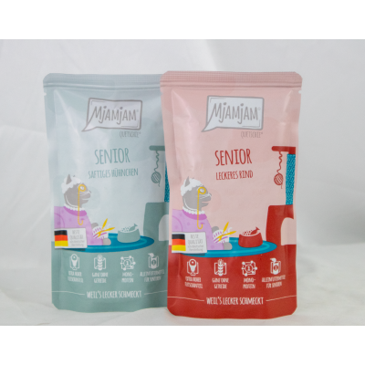 Proefverpakking "Senior" - 2x 125g knijp voor katten