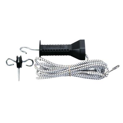 Poortgreepset met elastisch koord 3,20m - met poortgreep, poortgreepisolator &amp; ringisolator