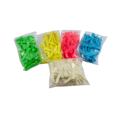 Oor tag Twintak, leeg, rood, blauw, geel, groen, wit - 50 stuks / Pack