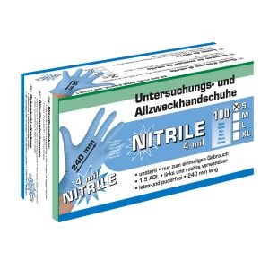 Alle doel handschoenen, verpakt per 100 stuks maat nitril S, 4 mil