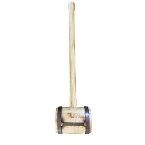 Houten hamer 6 kg met een vlakke ijzer