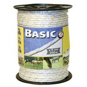 Netsnoer draad 200 m, 6 mm, wit, ladder 2 x 0,50 Niro - lmao