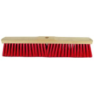 Zaalbezem 50 cm Elaston rood met steelgat