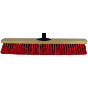 Zaalbezem 60 cm Elaston rood met Quick-Fest houder