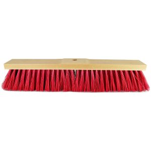 Straatbezem 60 cm, rood, voor Elaston zadel hout