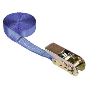 LASHING band 1-delige, blauwe 5 m x 25 mm, 800 kg