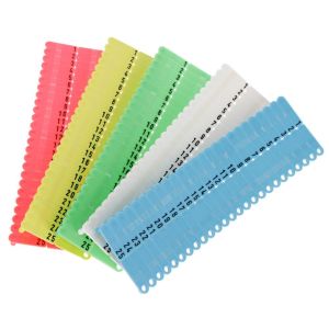 Oor tag Twintak, gevormde, rood, blauw, geel, groen, wit - 50 stuks / Pack