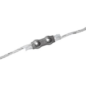 Kabel connectoren, gegalvaniseerd, voor 6 mm stalen kabel, 10 stuks