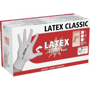 LaTeX wegwerphandschoenen, verpakt per 100 stuks maat L