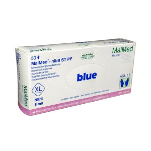 MaiMed-Nitril ST PF Onderzoekshandschoenen XL Blauw